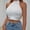 White, variant on Adjustable Strap Sleek Halter Tank Top Tie Neck Breathable Soft Stretch Fabric Slim Fit Lightweight Layering Piece For Summer Beach Nights Casual And Evening Wear White M