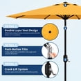 thumbnail image 4 of 9FT Outdoor Patio Umbrella with Double-Layer Vented Canopy, UPF 50+ UV Protection, 8-Rib Steel Frame, Crank & Tilt Mechanism, Detachable Pole, Backyard, Deck, or Poolside, 4 of 7