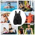 thumbnail image 7 of Bocaoying Mesh Drawstring Swim Backpack, Quick-Dry Sand-Free Beach Bag, Lightweight Gym Sack with Pockets, Black, 7 of 7