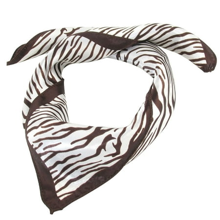 Unique Bargains Women Zebra Pattern Square 20.5