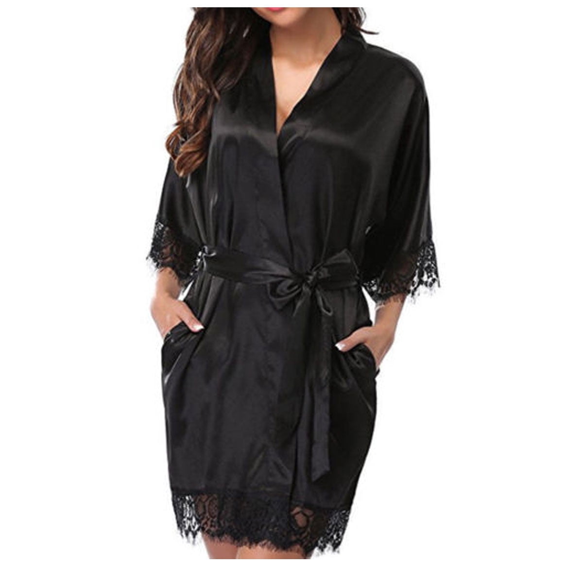 satin night robe