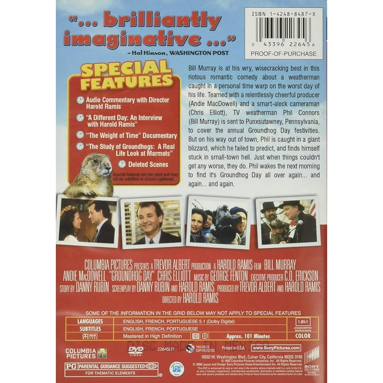 New Groundhog Day 15th Anniversary Edition (DVD) - Walmart.com