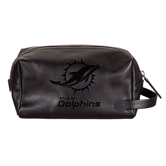 Miami Dolphins Hybrid Leather Lined Dopp Toiletry Bag
