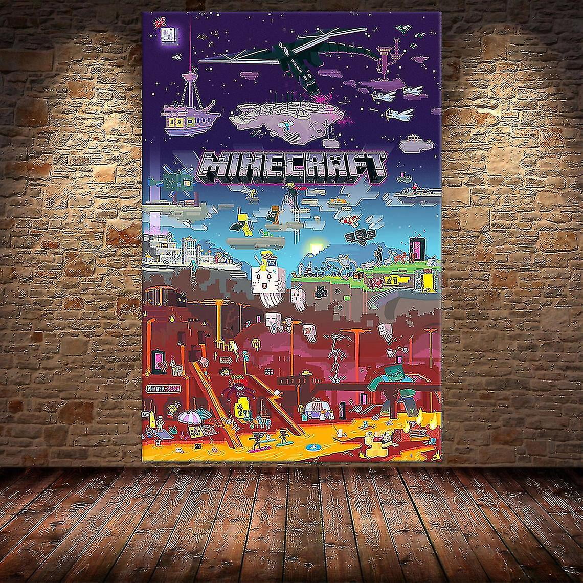Minecraft Game Peripheral Poster Wall Stickers Home Decoration Bedroom Decoration Tapestry big Collection Walmart