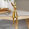 thumbnail image 1 of pitrice Sitting Rabbit Ornament Bunny Figurine for Bookshelf Living Room Bedroom Golden S, 1 of 9