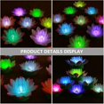 thumbnail image 2 of 2pcs Purple LED Floating Lotus Light Waterproof Solar Pool Water Lily Floating Lantern Lotus Flower for Garden Pool, 2 of 5