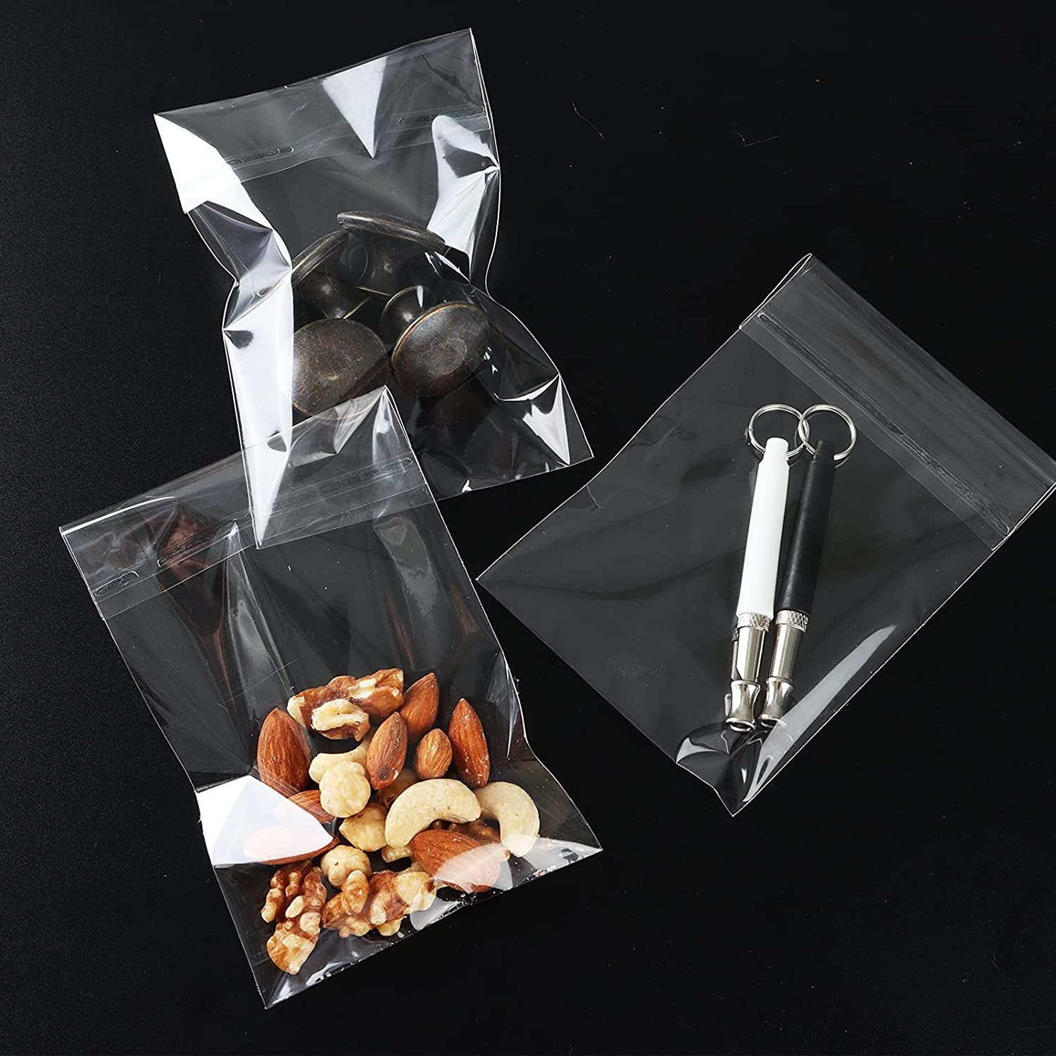 Sacs Plastiques Autocollants Alimentaires 300pcs - 13x27cm Transparent OPP | Emballage Boulangerie Zydiwo