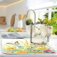 thumbnail image 5 of FREEAMG Rustic Wildflowers Butterfly Dish Drying Mat for Kitchen Counter, Ultra Absorbent Reversible Microfiber Dishes Drying Rack Pad Heat-resistant Mats 16x18in, 5 of 7