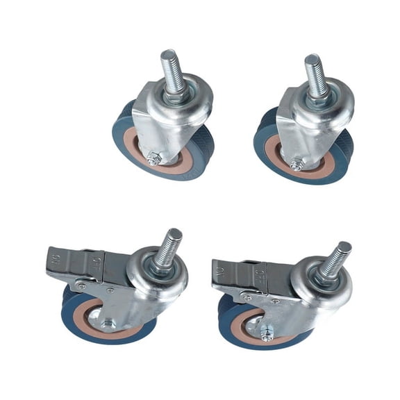 TOP! Heavy Duty 75mm Swivel Castor with Brake Trolley Casters wheels for Furniture, Set of 4