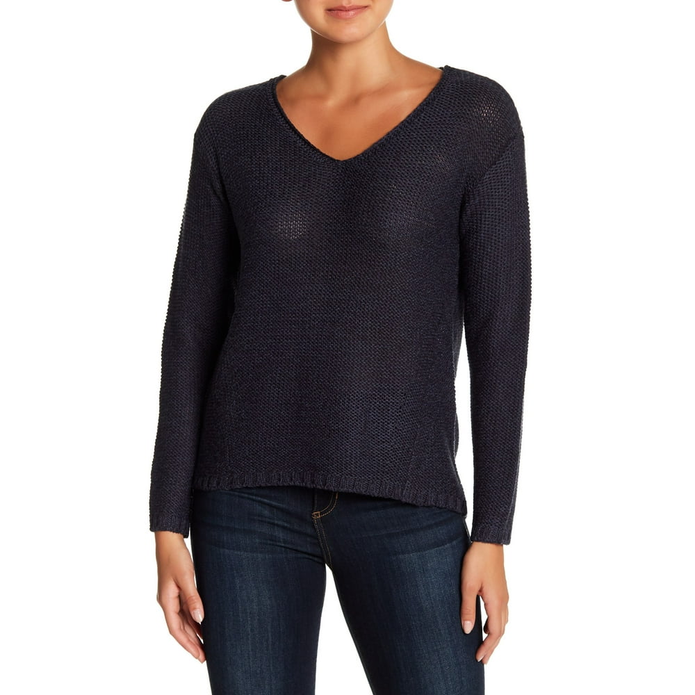 RDI - Womens Medium V-Neck Faux Suede Elbow Patch Sweater M - Walmart ...