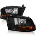 thumbnail image 2 of Spec-D Tuning Black Headlights Compatible with 2009-2018 Dodge RAM 1500/2500/3500 L+R Pair Head Light Lamp Assembly, 2 of 4