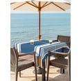 thumbnail image 2 of Outdoor Tablecloth with Umbrella Hole & Zipper, Farmhouse Blue Striped Square Tablecloth 54x54 Inch, Modern Minimalist Stripes Patio Table Cover Waterproof Table Cloth for Picnic/Party, 2 of 7