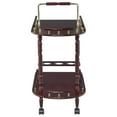 thumbnail image 4 of Coaster Co - Accents de Chariot de Service, Merlot et Laiton, 4 of 9