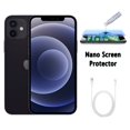 thumbnail image 1 of Refurbished Apple iPhone 12 A2172 (Fully Unlocked) 64GB Black w/ Liquid Nano Screen Protector, 1 of 4
