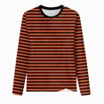 thumbnail image 4 of Godom Women Blouses Dressy Casual Autumn Winter Long Sleeve Shirts Crew Neck Striped Tunic Tops, 4 of 4