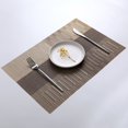thumbnail image 1 of Pebbuoy PVC Woven Placemats Waterproof Heat Resistant Dining Tableware Bowl Pads Coasters for Home Bar Kitchen Decor, 1 of 7
