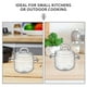 thumbnail image 5 of Olla de vidrio transparente de 350 ml para hervir a fuego lento con tapa hermética. Resistente a altas temperaturas. Ideal para cocinar guisados ​​y hervidos., 5 of 5