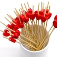 thumbnail image 6 of 100 Pieces Bamboo Cocktail Picks, Wooden Toothpicks Fruit Sticks for Wedding Birthday Party Supplies,Style 3, 6 of 8