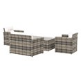 thumbnail image 4 of Maldives 4 PC Rattan Wicker Conversation Seating Group With White Cushions, 4 of 12