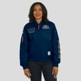 thumbnail image 4 of Women's WEAR by Erin Andrews Navy Denver Broncos Patch Full-Zip Bomber Jacket, 4 of 5