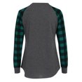 thumbnail image 2 of Abcnature Womens Pullover Casual Color Block Tops Long Sleeve Loose Lightweight Tunic Shirt Crewneck Tee Green M, 2 of 5