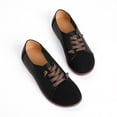 thumbnail image 6 of Viluyesy Womens Oxfords Lace-up Round Toe Comfortable Breathable Lightweight Casual Walking Work Flats Black Size 9.5, 6 of 6