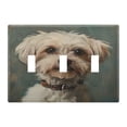 thumbnail image 2 of Switch Panel 4.48x6.37In Switch Plate Wall Panel Living Room Kitchen Bedroom Study Switch Panel Stylish Decoration Cute Gray Cartoon Dog, 2 of 8