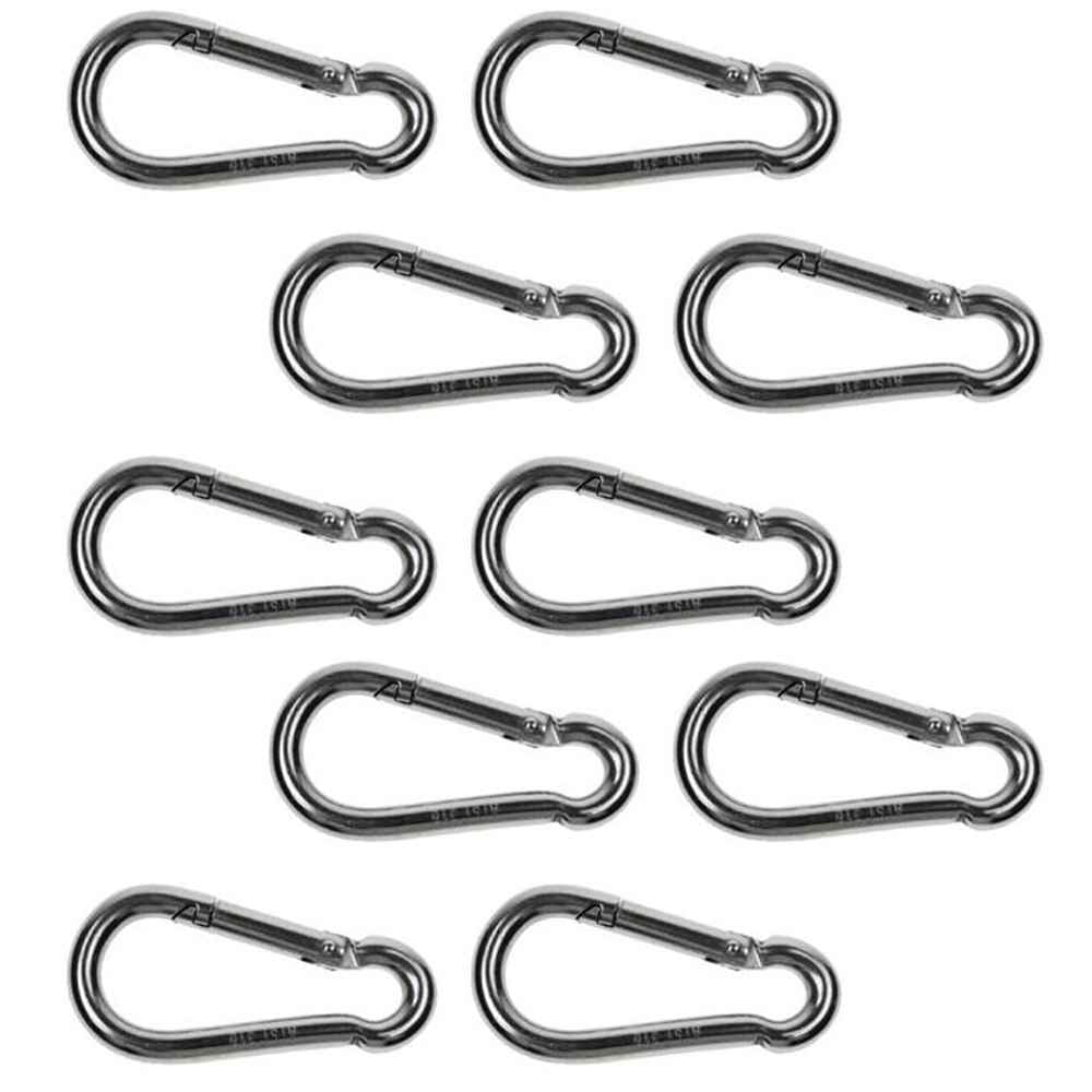 Snap Hook Carabiner SS T316 2" Length 10 Pack