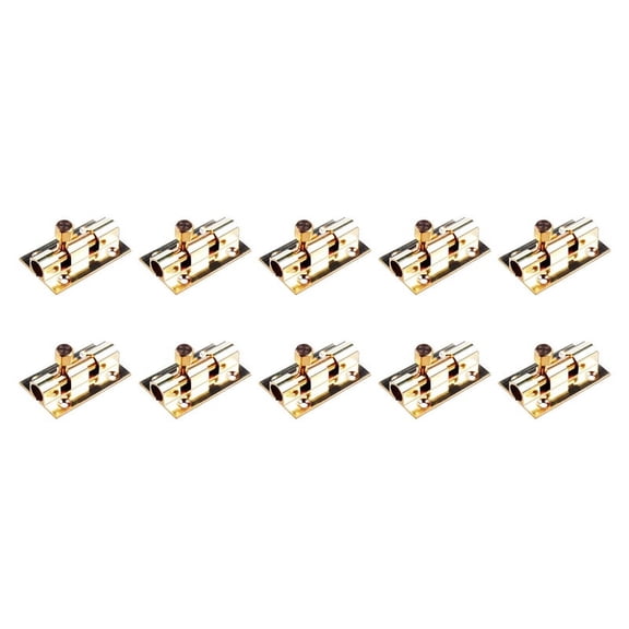 10pcs 1.5-Inch Long Brass Door Latch Sliding Lock Barrel Bolt Gold
