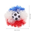 thumbnail image 2 of KAKOWELY Peluca afro rizada para fanáticos de equipos de fútbol, peluca decorativa para fiestas de cosplay, adorno para el cabello de carnaval, 2 of 4