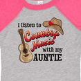 thumbnail image 4 of Inktastic I Listen to Country Music with My Auntie Guitar and Hat Boys or Girls Baby Bodysuit, 4 of 5