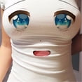 thumbnail image 4 of Camiseta con estampado 3D para mujer, camiseta Sexy de dibujos animados de ojos grandes, ropa divertida, cuello redondo, manga corta, verano 2023, 4 of 5