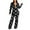 Black, variant on Odeerbi Jumpsuits for Women Elegant Business Suit Sets Long Sleeve Solid 2025 Casual Suit Pants Black