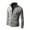 Gray, variant on IYTR Men's Jackets Slim Solid Color Stand Collar Long Sleeve Buttons Coats Outwear with Pockets Black XXXL