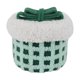 thumbnail image 2 of Cesta de regalo navideña con tapa | Organizador de aperitivos de algodón tejido verde y blanco | 28 x 28 x 23 cm, ideal para organizar el escritorio y decorar el hogar, 2 of 5