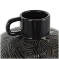 thumbnail image 6 of DecMode 19" Black Ceramic Vase with Geometric Etchings, 6 of 11