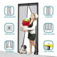 Screen Door with 32 Heavy Duty Mesh Curtain, Fits