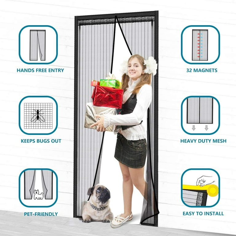 Screen Door With 32 S Duty Mesh Ain, Fits Doors 39x82, Dogs Pets Friendly Door Screen