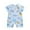 Blue B, variant on Baby Boy Rompers Short Sleeve Vertical Stripe Space Print Snap Button One Piece Outfit for Infants 3-12 Months