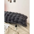 thumbnail image 4 of Fluffy Faux Rabbit Fur Body Pillow Cover, Luxury Ivory Bubble Shaggy Plush Bed Body Pillowcase with Zipper Closure, Long 20"x54" Fuzzy Furry Pillow Case for Adults Kids Girls Teens, 4 of 7