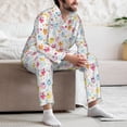 thumbnail image 7 of Wukai Cute Owl Men's Long Sleeve Pajama Set,Long Sleeve Mens Sleepwear with Pockets & Front Fly-XX-Large, 7 of 7