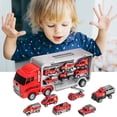 thumbnail image 2 of Contenedor De Almacenamiento Camión Bomberos Ingeniería Camión Vehículo Aleación Tire Hacia Atrás Coche De Juguete Para Niños Regalo De Navidad Moyic HA039082-00, 2 of 6