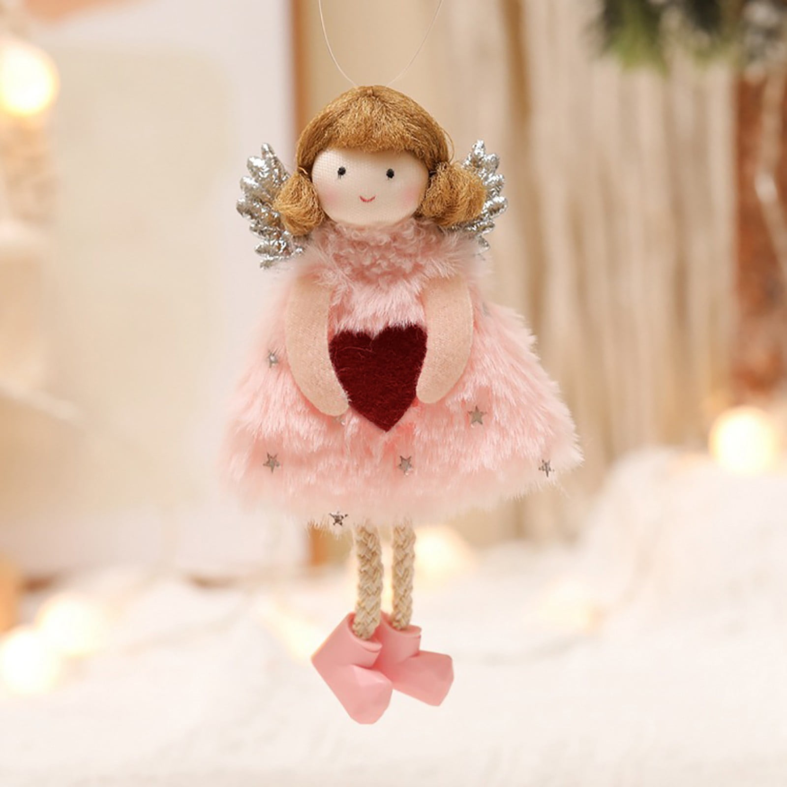 IAMAGOODLADY Christmas Decorations,Christmas Decoration Doll Christmas  Ornament,Angel Girl Doll Pendant Tree Hanging Ornaments Items Under 5  Dollars