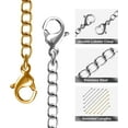 thumbnail image 5 of Necklace Extenders, 10Pcs Stainless Steel Gold Silver Necklace Bracelet Anklet Extension Chains with Lobster Clasps and Closures for Jewelry Making, 5 of 5