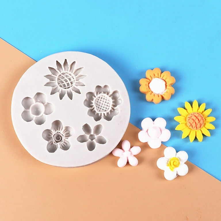 Silicone Flower Mold For Polymer Clay Earrings Tiny Daisy DIY Earrings  Silicone Mould Flexible Resin Fondant Mold Clay Jewelry Mold 