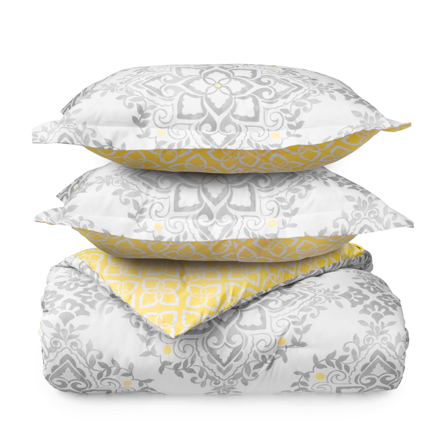 Martha Stewart Everyday 3 Piece Comforter Set - King, Watercolor Medallion
