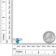 thumbnail image 6 of Gem Stone King 10K White Gold Swiss Blue Topaz and Lab Grown Diamond Engagement Ring for Women | 2.45 Cttw | Oval 9X7MM | Gemstone November Birthstone | Size 5, 6 of 6