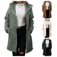 thumbnail image 1 of LOVZFMLL Jackets for Women Ladies' Trendy Solid Color Zipper Hooded Loose Medium Long Plush Jacket, 1 of 7