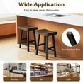 thumbnail image 6 of Costway 24" Bar Stool Set of 2 Counter Height Solid Wood Curved Saddle Seat Footrest, 6 of 7