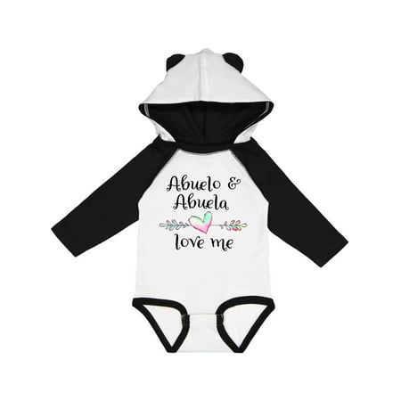 

Inktastic Abuelo and Abuela Love Me- Heart Grandchild Gift Baby Boy or Baby Girl Long Sleeve Bodysuit